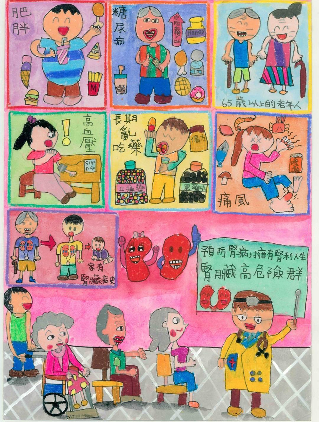 「預防腎臟病，擁有腎利人生」佳作 林O紫 (台南市培文國小)