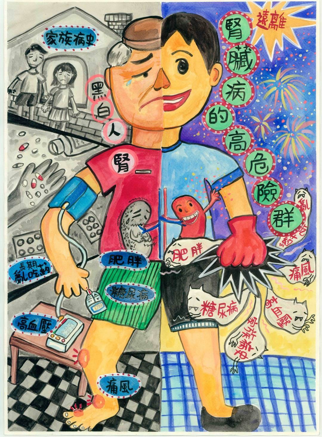 「腎臟病的高危險群」第一名 吳O勳 (新竹縣山崎國小)